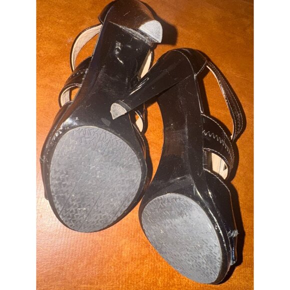 Michael Kors Kimber Black Patent Leather Heeled Sandals 5.5M - Picture 5 of 5
